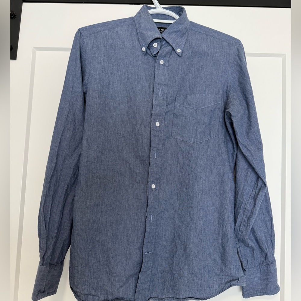 Spier & Mackay Blue Chambray Oxford Dress Shirt